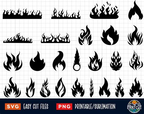 Fire Flame Svg Bundle Fire Svg Flame Svg Fire Flame Wall Svg Png