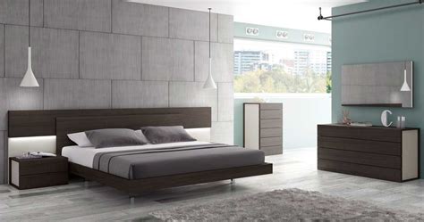 Wenge And Grey Lacquer Modern Bed Sj Matia Contemporary Bedroom