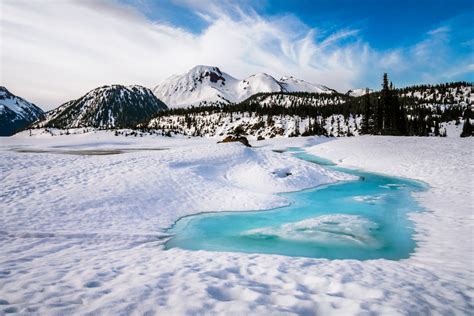 Snow Landscape Picture Mountains In Garibaldi Lake Bc Canada