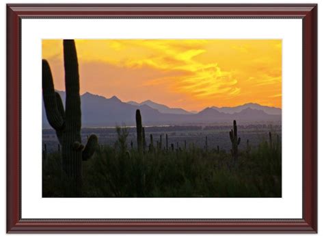 Arizona Sunset Framed Print Framed Desert Wall Decor Framed Etsy