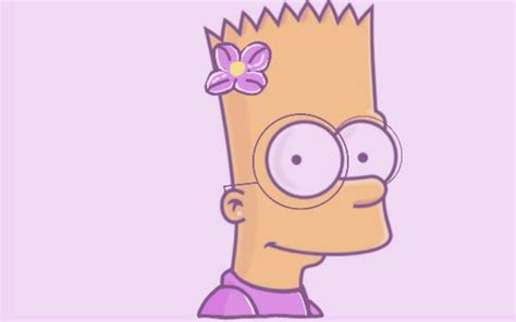 The Simpsons Character With Glasses And A Flower On His Head