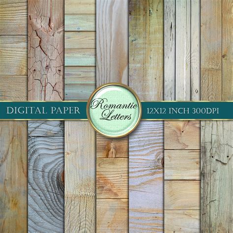 Digital Paper Wood Grain Texture Background Wood Scrapbook Etsy