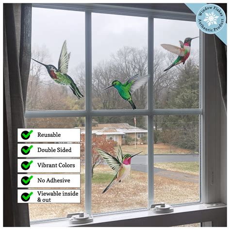 Anti Collision Hummingbird Window Clings Prevent Window Bird Strikes
