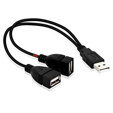 Usb 20 A Male To 2 Dual Usb Female Jack Y Splitter Hub Power Cord