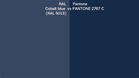 RAL Cobalt Blue RAL 5013 Vs Pantone 2767 C Side By Side Comparison