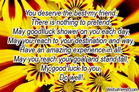 Good luck poems and verses for all occasions ideal for greeting cards. Good Luck Poems