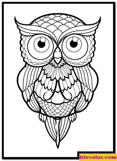 Coloring Picture Of Owls Owl Drawing 35 Friv Free Coloring
