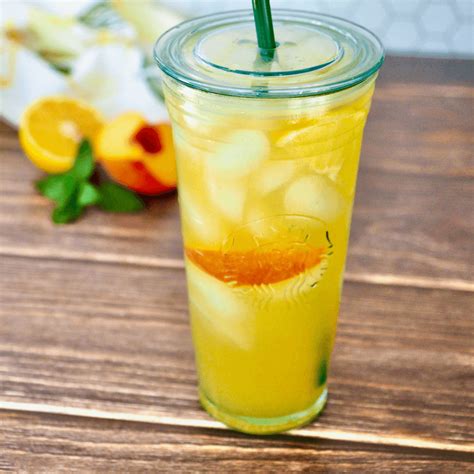 Easy Iced Peach Green Tea Lemonade Recipe Starbucks Copycat The