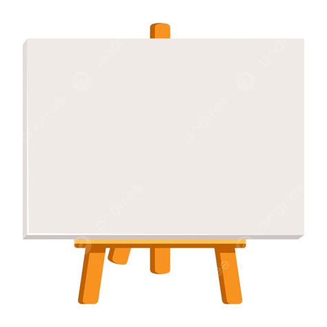 Illustration Of Easel With Canvas Decorative Painter Symbol Png And