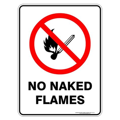 No Naked Flames Prohibition Sign Health And Safety Signs My XXX Hot Girl