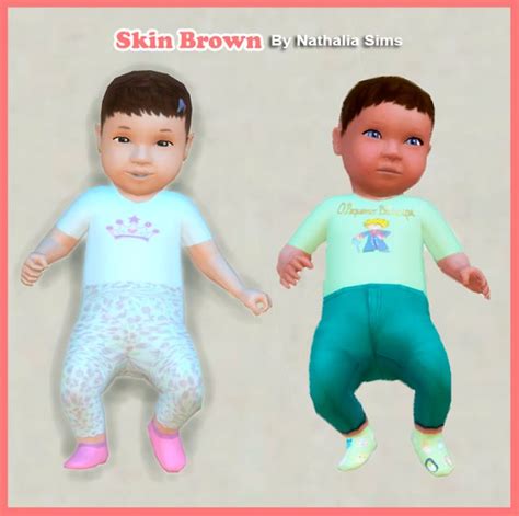 Skins Of Baby Set 1 Nathalia Sims Sims Bebê Sims 4 Bebê Conjunto