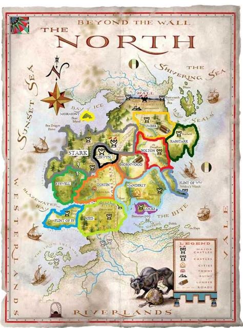 Revised Maps Of The Seven Kingdoms Game Of Thrones Map Game Of