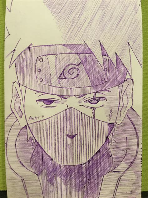 An Old Pen Drawing I Did Of Kakashi Naruto