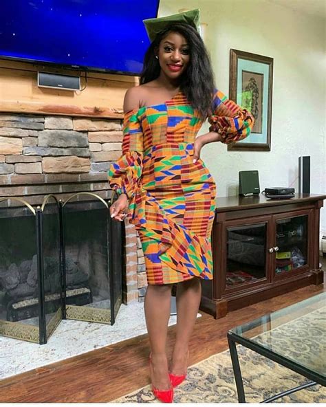 Beautiful African Dresses Styles 2019 Kente Cloth Short