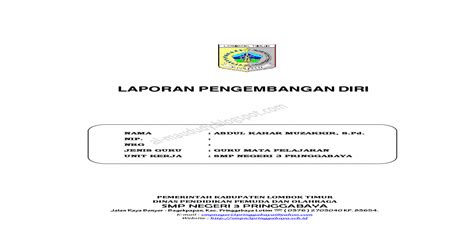 Check spelling or type a new query. Contoh Laporan Pengembangan Diri Guru Sd Untuk Kenaikan ...