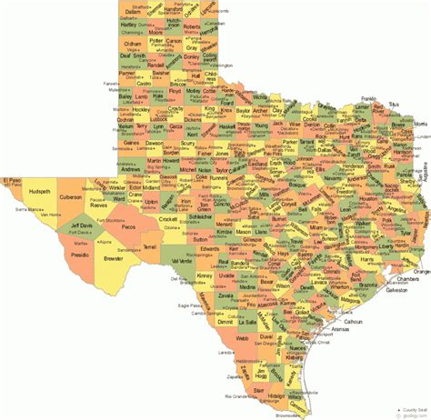 Texas County Map Texas Map With County Lines Printable Maps
