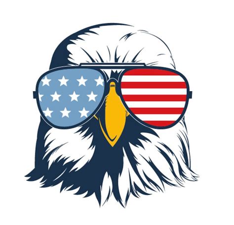 Patriotic Eagle With Sunglasses4th July Svgamerican Etsy