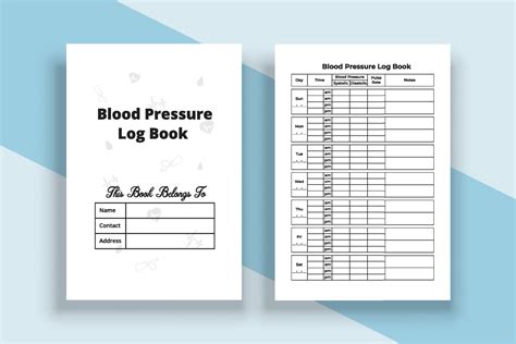 Blood Pressure Log Book Medical Log Book Blood Pressure Journal And
