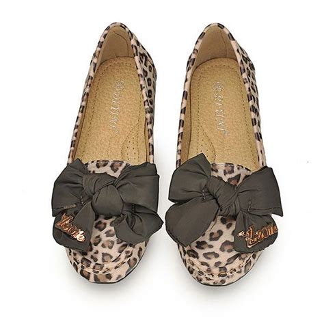 Cute Leopard Flats If The Shoe Fits Wear It Bow Flats Leopard Print Top