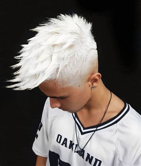 25 Bleached Hair Color Ideas For Men White Silver Platinum Etc