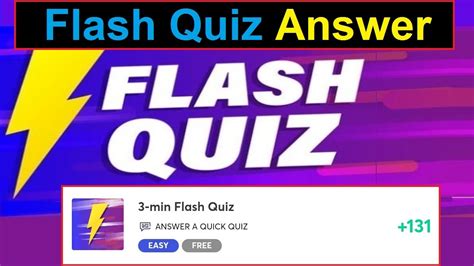 3 min flash quiz answers flash quiz answers quizfacts youtube