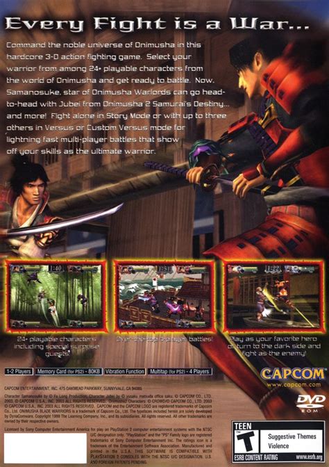 It was released on october 17, 2005 for both the playstation 2 and xbox , and february 12, 2007 for playstation portable. Onimusha Blade Warriors Sony Playstation 2 Game
