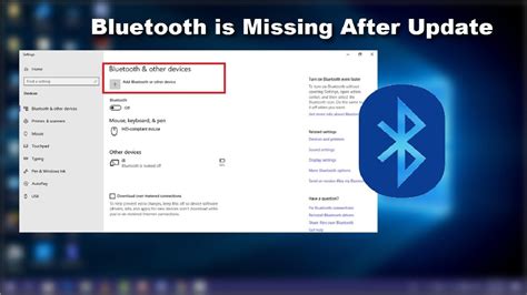 How To Fix Bluetooth Is Missing After Windows 10 Upgrade Youtube