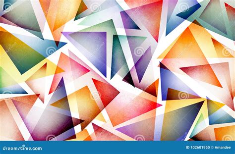 Colorful Abstract Triangle Pattern On White Background Colorful Bright