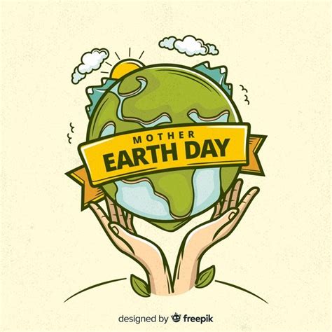 Fondo Del Día De La Tierra Dibujado A Mano Vector Gratuito Earth Day