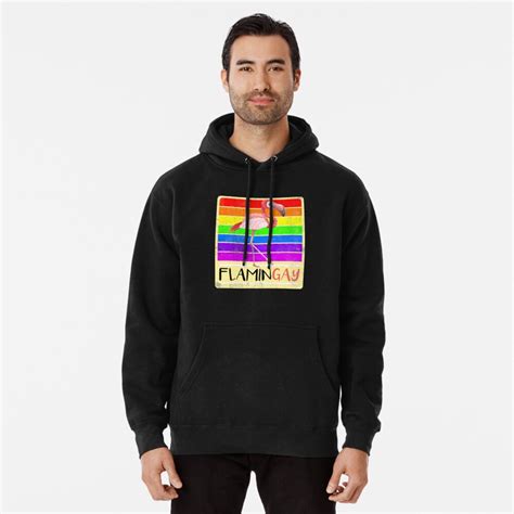 Flamingay Lgbt Flamingo Gay Lesbian Pride Pullover Hoodie For Sale By Donpakito Redbubble