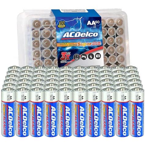 Acdelco 60 Of Aa Alkaline Batteries With Recloseble Box Ac815 The