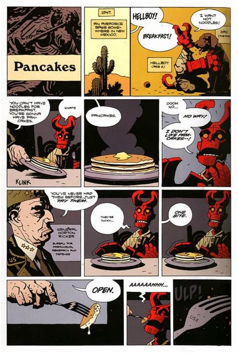 The Cryptic Corridor Hellboy Pancakes By Mike Mignola