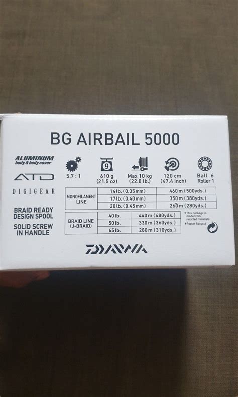 Daiwa BG Airbail 5000 Daiwa Shimano Century Zziplex Sports Equipment