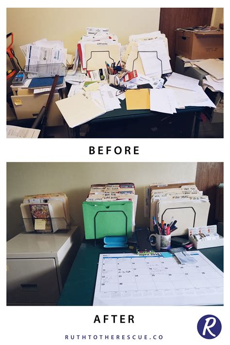 Unorganized Office Before And After