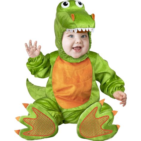 Unisex Baby Boys And Girls Tiny T Rex Halloween Costume Set Green
