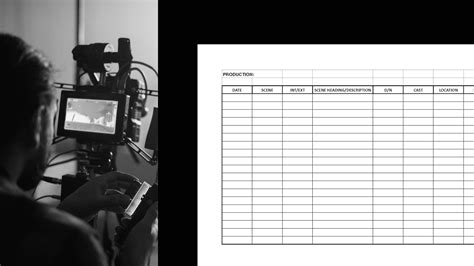 Download The Shooting Schedule Template Wrapbook