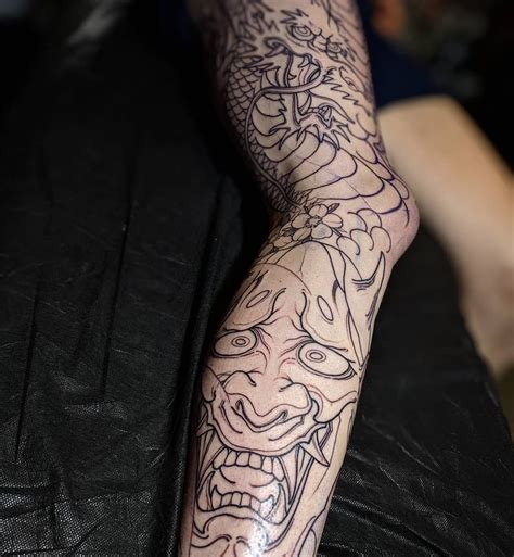 250 Hannya Mask Tattoo Designs With Meaning 2020 Japanese Oni Demon Best Leg Tattoos Cool
