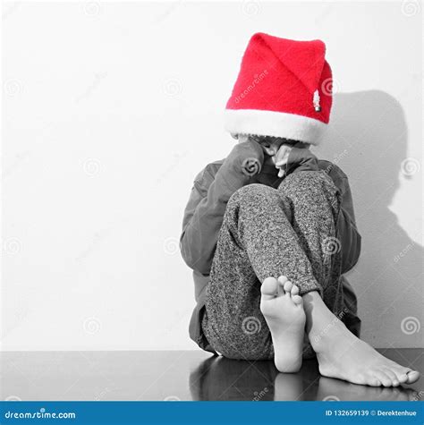 Christmas Lonely And Sad Boy Stock Photo Stock Image Image Of