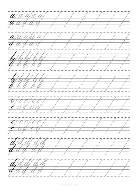 Copperplate Calligraphy Alphabet Practice Sheets Pdf Thekidsworksheet