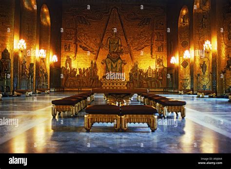 The Golden Room In Stockholm City Hall Stock Photo Alamy
