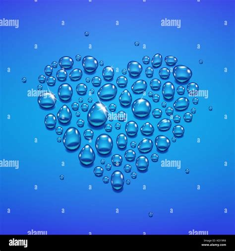 Water Drops In Heart Shape Stock Vector Image And Art Alamy