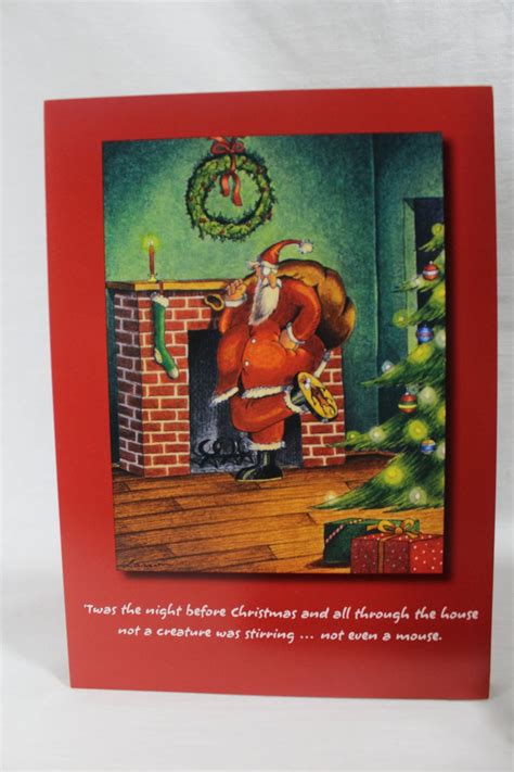 The Far Side Gary Larson Santa And Mouse Greeting Cards Etsy The