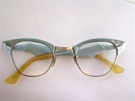 1950s Womens Eyeglasses 50s Vintage Cats Eye Frames Gold Filled