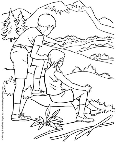 Free Printable Hiking Coloring Pages Huntertupaul
