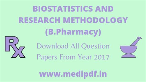 Biostatistics And Research Methodology Previous Question Papers Medipdf