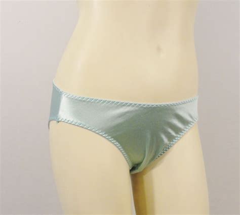 vtg victoria s secret second skin satin panties bikini liquid satin nylon aqua s satin and aqua