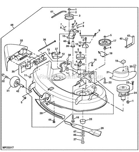 John Deere Lt155 Freedom 42 Deck Belt Routing