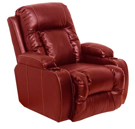 Top Gun Red Leather Power Recliner From Catnapper 6420120000000000