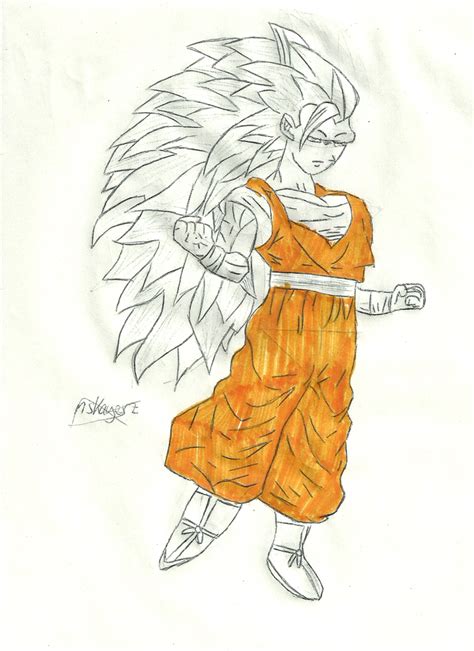 Db Goku Ss3 Drawing By Nskayerz On Deviantart