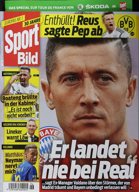 Channel description of sport bild: SPORT BILD 26/2018 - Zeitungen und Zeitschriften online